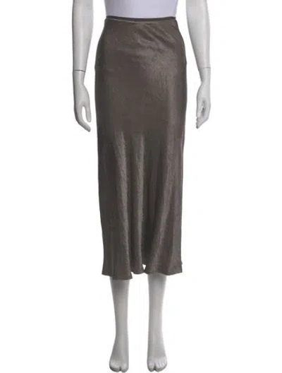 Pre-owned Maison Margiela 2025 Midi Length Skirt In Gray
