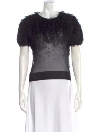 Pre-owned Maison Margiela 2025 Silk Sweater In Black