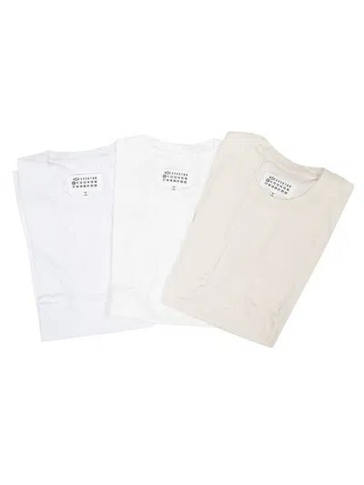 Maison Margiela 3-pack Of Cotton T-shirts In Multi