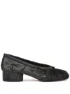Maison Margiela 30mm Tabi Ballerina Shoes In Black