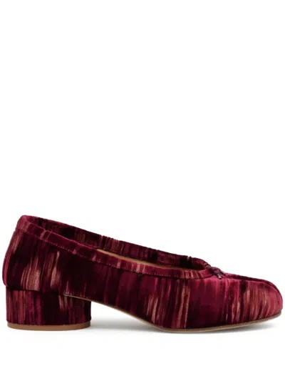 Maison Margiela タビ フラットシューズ 30mm In Burgundy