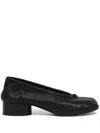 Maison Margiela Black Tabi New Ballerina Heels In Black