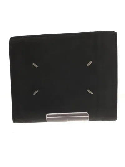 Pre-owned Maison Margiela 4 Stitch Motif Leather Cardholder Wallet In Black
