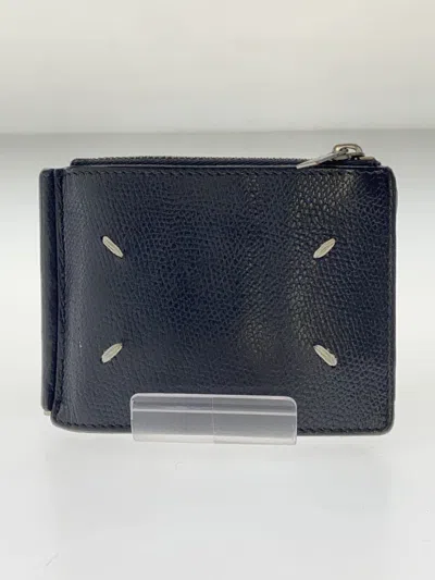 Pre-owned Maison Margiela 4 Stitch Motif Leather Wallet In Black