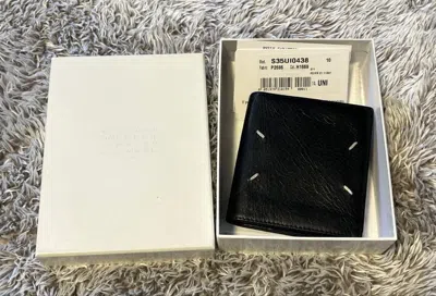 Pre-owned Maison Margiela 4 Stitch Motif Leather Wallet In Black