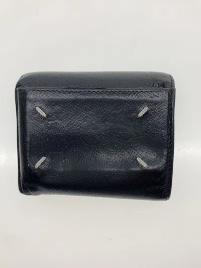 Pre-owned Maison Margiela 4 Stitch Motif Leather Wallet In Black