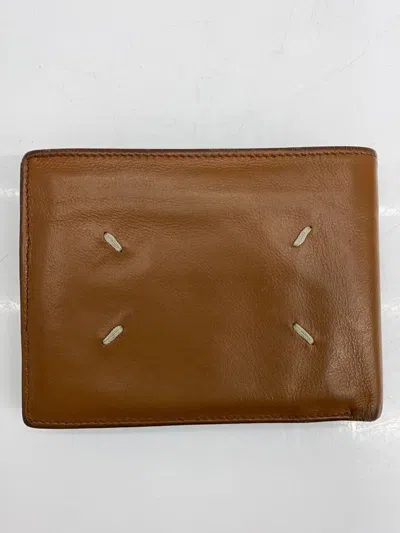 Pre-owned Maison Margiela 4 Stitch Motif Leather Wallet In Brown