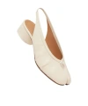 Maison Margiela Off-white Tabi New Ballerina Slingback Heels In White