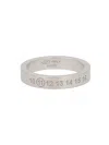 Maison Margiela Number Reference Engraved Ring In Silver