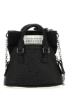 Maison Margiela Black Leather And Fabric 5ac Handbag