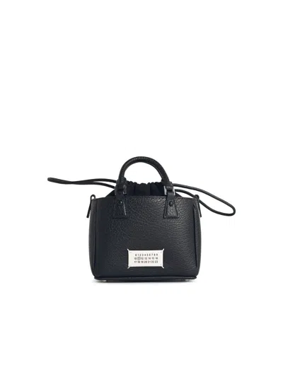 Maison Margiela '5 Ac Tote Horizontal' Black Lear Bag