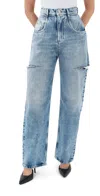 Maison Margiela Loose Fit Denim Jeans With Slash Details Clothing