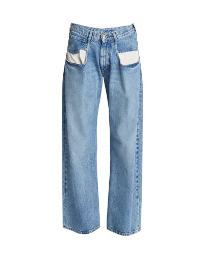 MAISON MARGIELA 5-POCKET WIDE-LEG DENIM PANTS