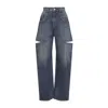 Maison Margiela Stonewashed Denim Jeans With Slash Details In Blue