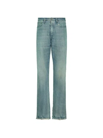 Maison Margiela Taped Denim Jeans Featuring Belt Loops In Blue
