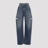 Maison Margiela Stonewashed Denim Jeans With Slash Details In Blue