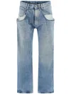 Maison Margiela Denim Bootcut Jeans In Blue