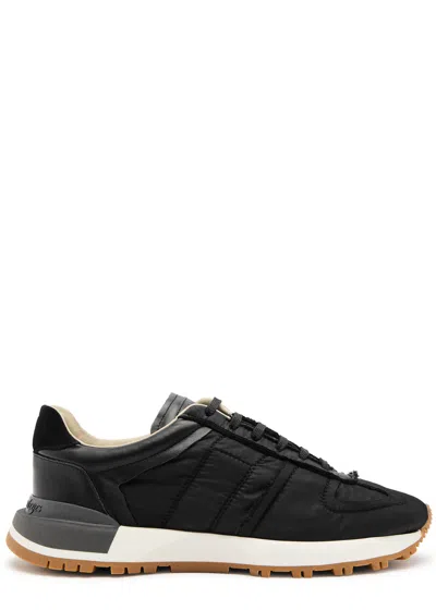 Maison Margiela 50/50 Panelled Nylon Sneakers In Black