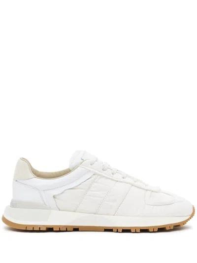 Maison Margiela Leather 50/50 Low-top Sneakers In White