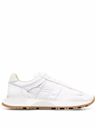 Maison Margiela 50/50 White Leather Sneakers For Men