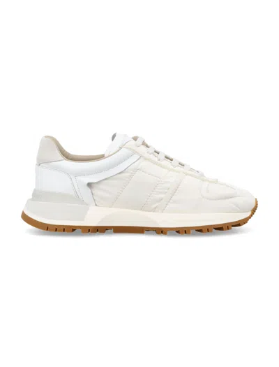 Maison Margiela 50/50 Leather & Nylon Sneakers In White