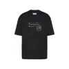 Maison Margiela 520 Stamp Print T-shirt Man Black In Black
