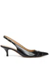 Maison Margiela Black Kinkies Slingback Heels In Black