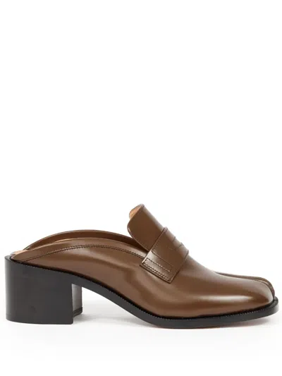 Maison Margiela 55mm Tabi City Mules In Brown