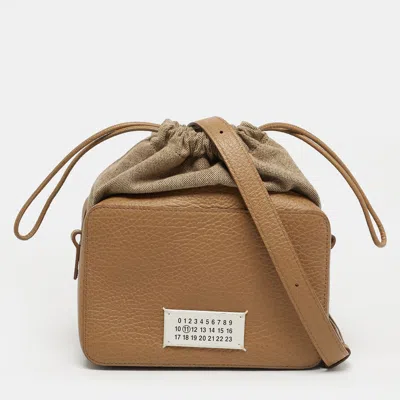Pre-owned Maison Margiela 5ac Beige Canvas And Leather Camera Bag In Sand