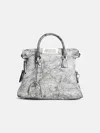 Maison Margiela '5ac' Black And White Cracked Leather Bag In White