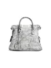 Maison Margiela Textured Leather Shoulder Bag And Strap In White
