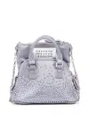 Maison Margiela Numbers-motif Rhinestone Shoulder Bag In Grey