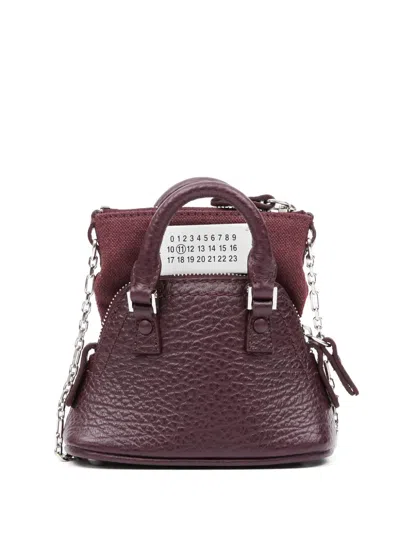 Maison Margiela Mini 5ac Leather Tote Bag In Red