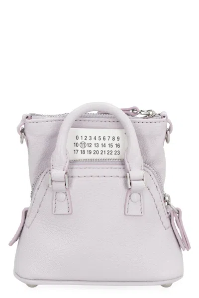 Maison Margiela 5ac Classique Baby Leather Crossbody Bag In Lilac
