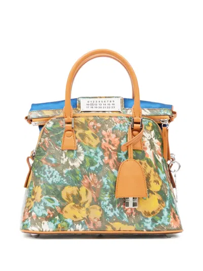 Maison Margiela 5ac Classique Floral-print Tote Bag In Green