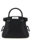 Maison Margiela Structured Textured Leather Shoulder Bag In Black