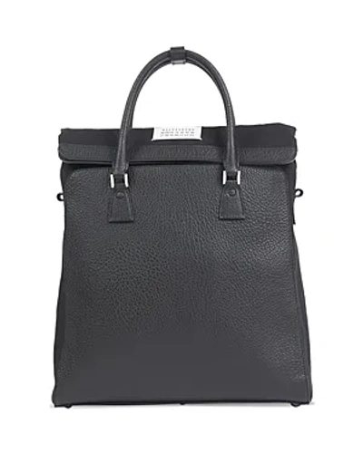 Maison Margiela 5ac Daily Vertical Leather Backpack In Negro