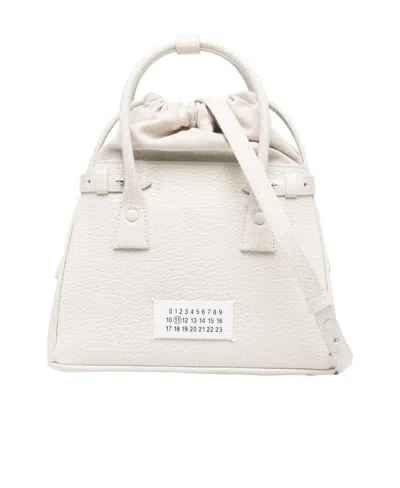 Maison Margiela 5ac Drawstring Mini Bag In Gray
