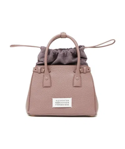 Maison Margiela 5ac Drawstring Tote Bag In Nude