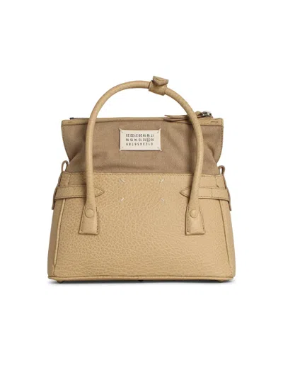 Maison Margiela 5ac East West Cream Leather Bag In Beige