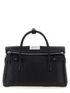 Maison Margiela Shoulder Bag With Detachable Strap And Top Handles In Black