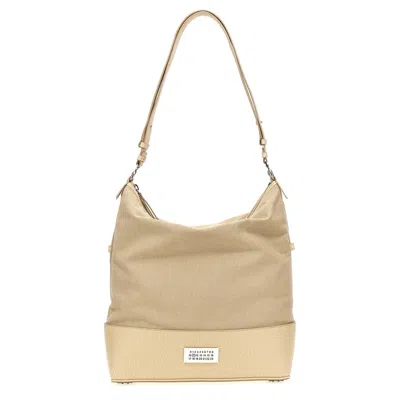 Maison Margiela 5ac Hobo Medium Crossbody Bag In Sand