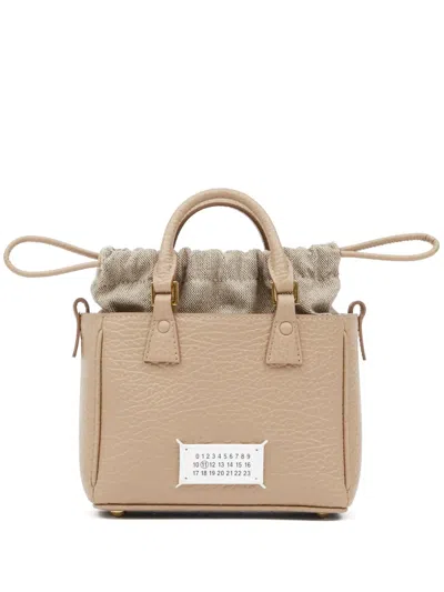 Maison Margiela 5ac Horizontal Leather Tote Bag In Neutrals