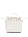 Maison Margiela 5ac Horizontal Leather Tote Bag In White