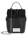 Maison Margiela Small 5ac Bucket In Leather And Fabric In Black