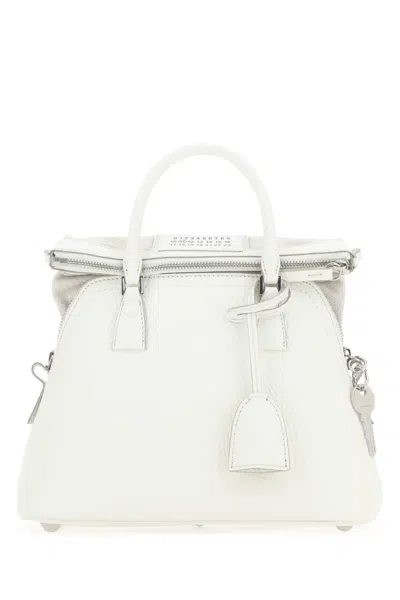 Maison Margiela 5ac Leather Handbag In White