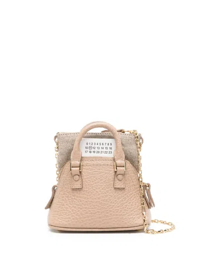 Maison Margiela 5ac Leather Mini Bag In Braun