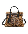Maison Margiela 5ac Leopard Calf-hair Mini Bag In Brown