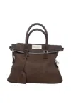 Maison Margiela 5ac Loved To Death Calf Leather Medium Top Handle Bag In Brown