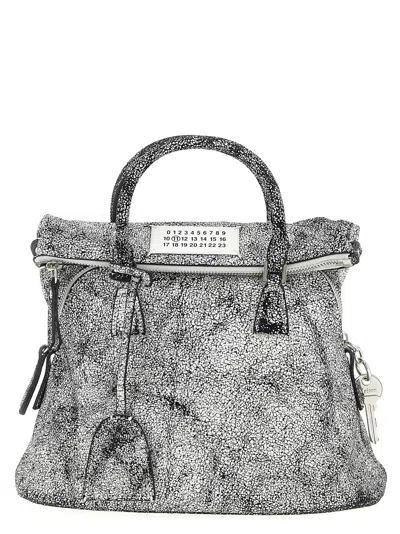 Maison Margiela 5ac Loved To Death Mini Handbag In Silver